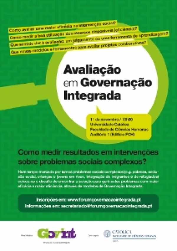 Confer&ecirc;ncia "Avalia&ccedil;&atilde;o em Governa&ccedil;&atilde;o Integrada"